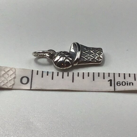 James Avery Sterling Silver Bangle Bracelet And Basketball Charm - Picture 8 of 11